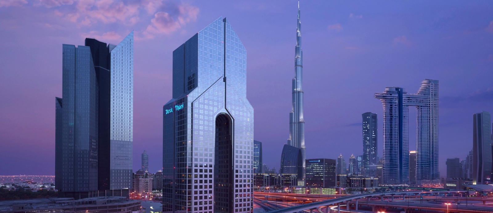 Exterior of Dusit Thani Dubai, the summit venue